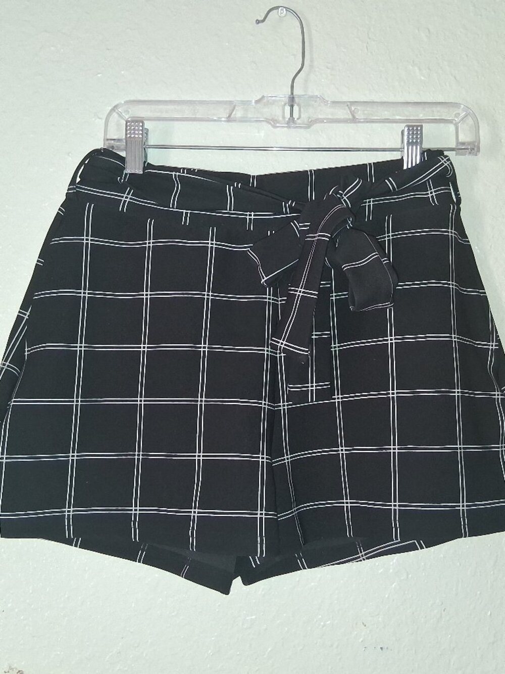 Angel Cult Black & White Plaid Shorts